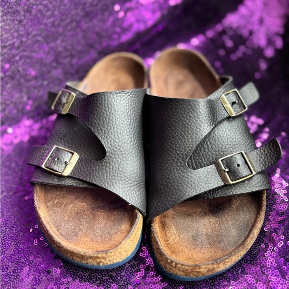 Birkenstock Black Slide Sandals. Size UA 38/US 8. - Picture 3 of 4